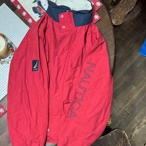 Nautica Red and Black Windbreaker